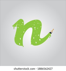 N letter logo with white background.