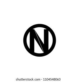 N letter logtYpe icon sign symbol illustration with creative flat modern design.vector.isolated background