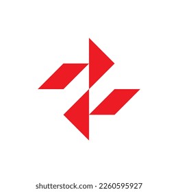 N letra Marca Monograma Triángulo paralelograma Vector