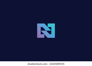 n letter modern gradient design, n creative wordmark design, n tech logo, n modern logo design