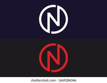 N Letter Monogram Logo Design