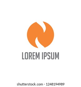 N letter monogram logo template