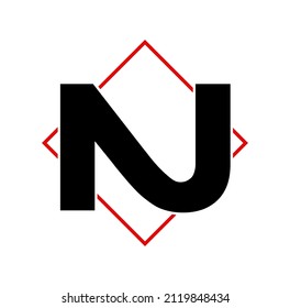 N Letter on red square icon.N company name symbol.