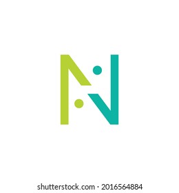 n letter people team family together human logo vector icon illustration