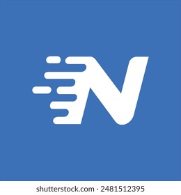 N Letter Pixel Motion Logo Design Template