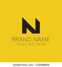 n letter real estate logo design vector.