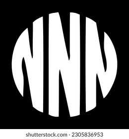 N letter round logo design