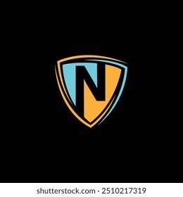 N Letter Shield-Logo-Vorlage für das Symbol der Geschäftsidentität