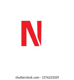 N letter simple clip art vector illustration
