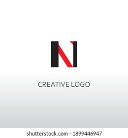 n letter for simple logo design. a modern vector design