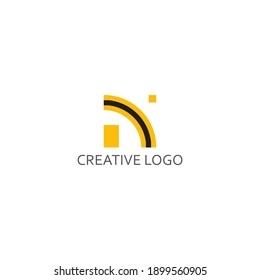 n letter for simple logo design