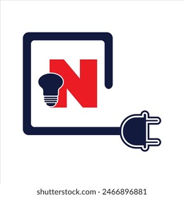 N letter special vector logo design