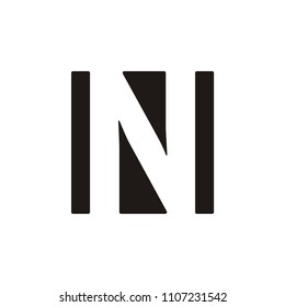 N letter square vector logo