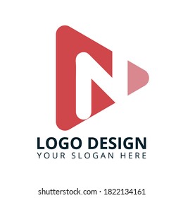 N Letter Studio Logo Design Vector