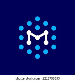 N letra vector de logotipo de monograma tecnológico. Diseño de logotipo de tecnología creativa