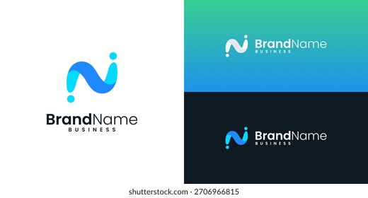 Inspiración en el diseño de logotipos de la tecnología de letras N