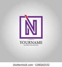 N Letter Template Logo