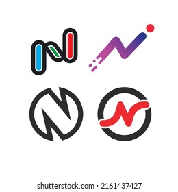 N Letter  Template Vector Illustration concept design template web
