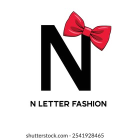 N Letter Tie Fashion Logo Modern Style