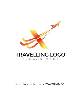 N letter travlling Creative vector templates abstract typography colorful logo design