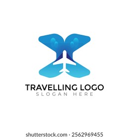 N letter travlling Creative vector templates abstract typography colorful logo design