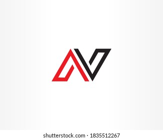 N Letter and triangle shape vector logo design icon