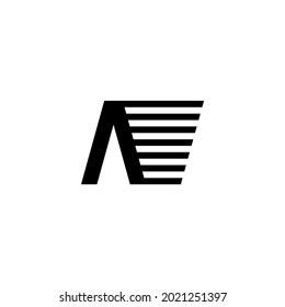 Ilustración vectorial de letras AN o N para el logotipo