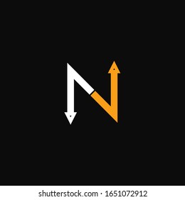 N letter vector image for web and design