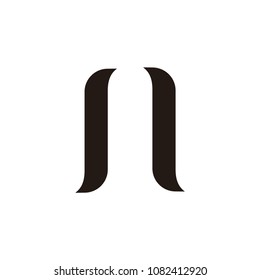 n letter vector logo