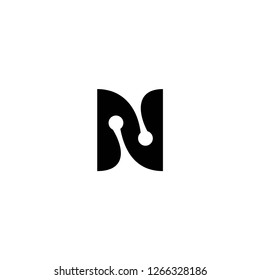 n letter vector logo