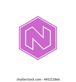 n letter vector logo