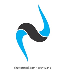 n letter vector logo