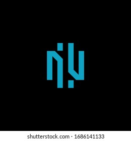 n letter vector logo abstract