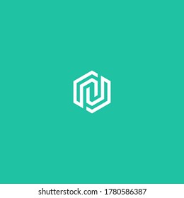 n letter vector logo abstract template