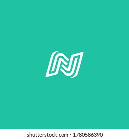 n letter vector logo abstract template