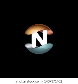 N LETTER VECTOR LOGO APHABET ICON