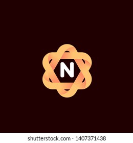 N LETTER VECTOR LOGO APHABET ICON