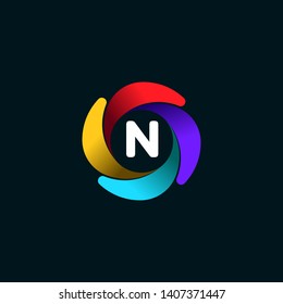 N LETTER VECTOR LOGO APHABET ICON
