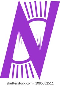 n letter vector logo design