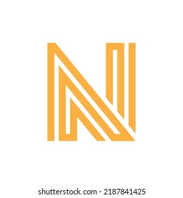 N letter vector, Logo design