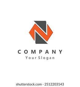 N letter vector logo design