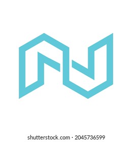 N letter vector logo, monogram and initial shapes, modern and minimal design concept, logo, logotype elements for template.