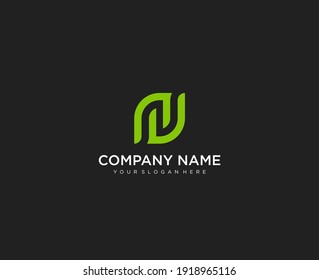 N lettering logo design. Creative minimal monochrome monogram symbol. Universal elegant vector sign design. Premium business logo type. Graphic alphabet symbol for company business identity