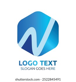 El logotipo de N lettering es simple, fácil de entender y autorizado