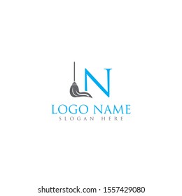 N letter/mop logo design template full vector