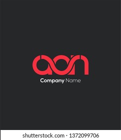 A A N letters joint logo design vector template