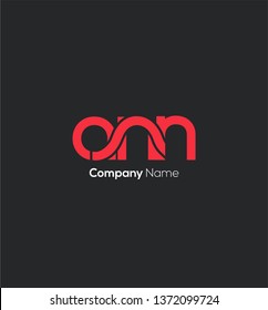 A N N letters joint logo design vector template