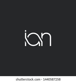 I A N letters Joint logo icon vector template.