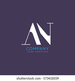 A N Letters logo design