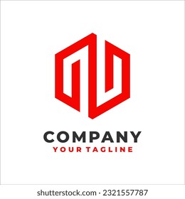 N Logo abstract media initial letter monogram